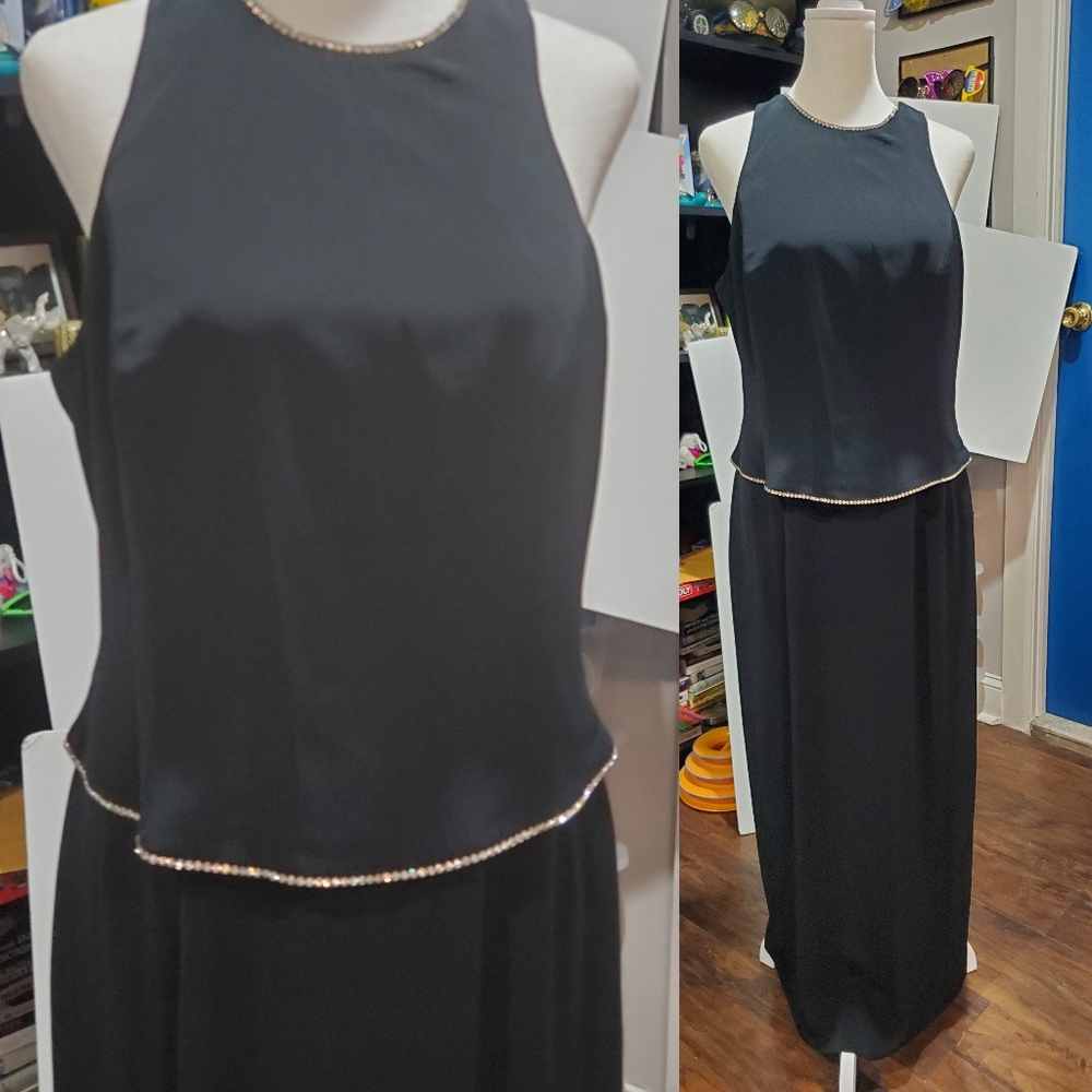 Jones New York Evening Sleeveless Black Dress(12P)